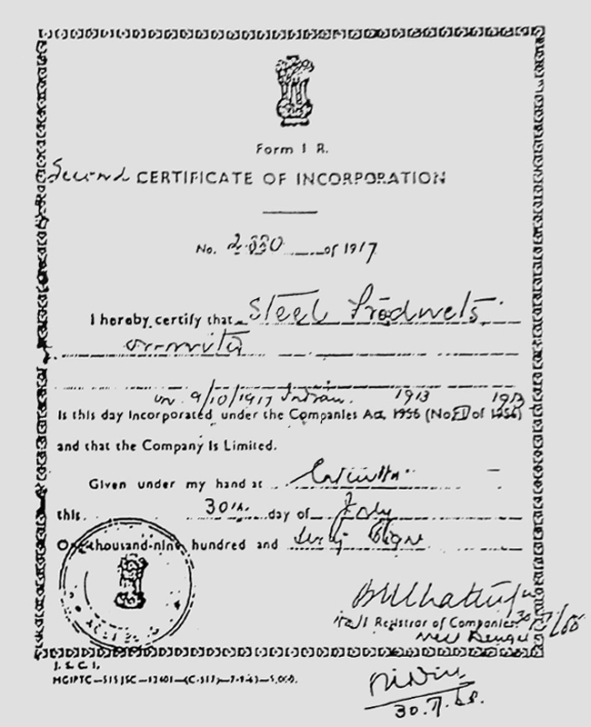 Certificate of Incorporation